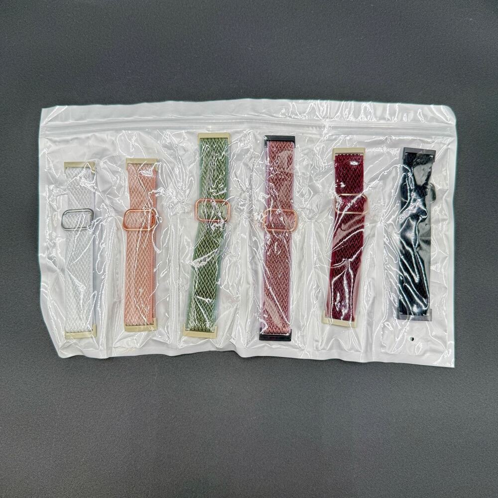 6-Pack Mesh Watch Bands for Fitbit Versa 3 / Sense Multiple Colors Brand New
